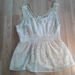 F21 Fairy Core Strappy Back Blouse